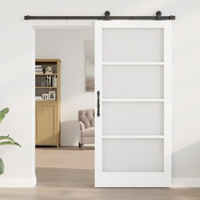 Porta Deslizante vidaXL com Kit de Montagem 'ORKDAL'Madeira Sólida Bra