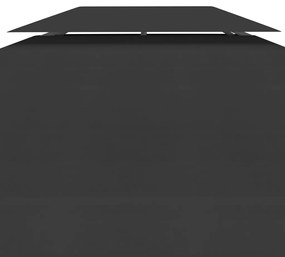 Cobertura de gazebo com 2 camadas 310 g/m² 4x3 m preto