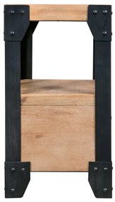 Mesas de cabeceira 2 pcs 40x30x54 cm madeira acácia maciça/aço