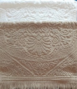 30x50 cm - Toalha de banho jacquard - 550 gr/m2 - 100% algodão: Branco
