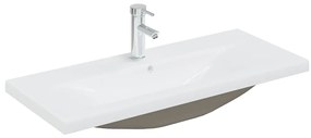 Conjunto de móveis de casa de banho derivados de madeira branco