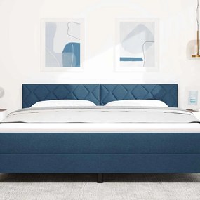 Cabeceira LED vidaXL Design Blocos de Diamantes Azul 180 cm Tecido