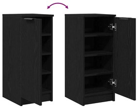 Gabinete de Sapatos vidaXL Carvalho Preto 30x35x70 cm Madeira de Engen