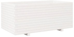 Vaso/floreira de jardim 110x60x49,5 cm pinho maciço branco