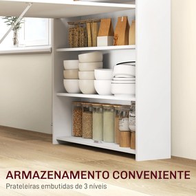 Mesa Dobrável de Jantar Mesa de Cozinha com Folha Abatível 4 Compartimentos (CADEIRAS NÃO INCLUIDAS) Até 3 Pessoas 78,5x91x93 cm Branco