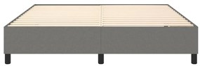 Estrutura de cama sem colchão 160x200 cm tecido cinzento-escuro
