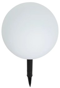 Luminária exterior branca 25 cm com LED IP44 solar RGBW - Ludger Moderno