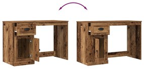 Escrivaninha vidaXL com Armazenamento em Madeira Velha 50x115x75 cm em