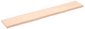 vidaXL Prateleira de parede 180x30x(2-4)cm carvalho maciço não tratado