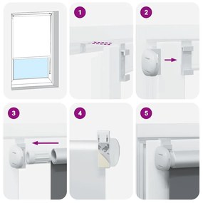 Estore de rolo 140 x 175 cm, Cinza