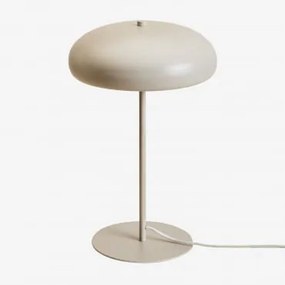 Candeeiro De Mesa Em Ferro Hilma Tapioca Bege - Sklum