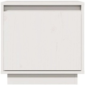 Mesa de cabeceira 40x30x40 cm madeira de pinho maciça branco
