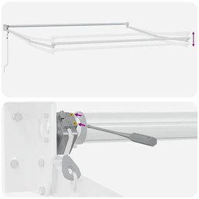 Toldo Retrátil Automático Listras Multicoloridas 400x300 cm