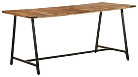 Mesa de jantar 160x80x75 cm madeira de mangueira maciça