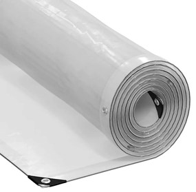 vidaXL Encerado transparente com ilhós 6x6 m Polietileno