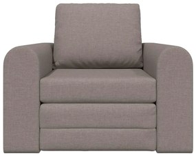 Sofá Cama de Piso 2-em-1 Taupe 98x71x83 cm Tecido