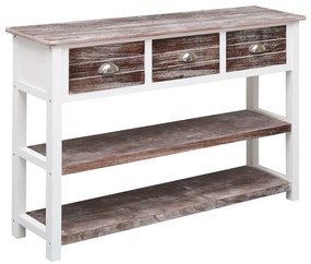 vidaXL Aparador estilo antigo 115x30x76 cm madeira castanho