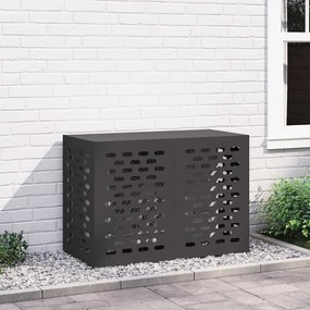vidaXL Capa de Ar Condicionado Preto 100 x 50 x 70 cm Aço