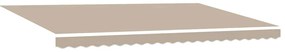Toldo Retrátil Bege 500 × 300 cm Bege