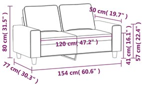 Sofá Faial de 2 Lugares - Cor Creme - Em Tecido, Metal e Textilene - 1