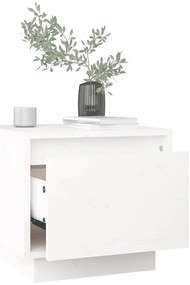 Mesas de cabeceira 2 pcs 35x34x32 cm pinho maciço branco