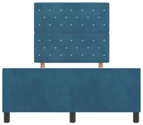 Cama vidaXL Azul Escuro 120x200 cm Veludo