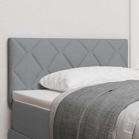 vidaXL Cabeceira em Design de Blocos de Diamante Cinza Claro 100 cm Tecido