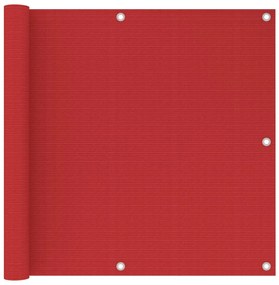 Tela de varanda 90x500 cm PEAD vermelho