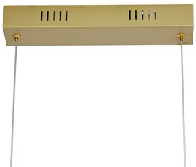 LED Candeeiro suspenso de design dourado retangular regulável em 3 níveis - Krisscross Moderno