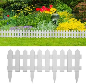 48616 vidaXL Bordas de relvado 25 pcs 10 m PP branco