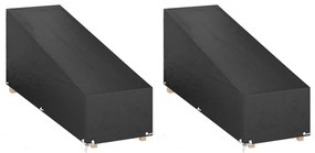 Capas p/ espreguiçadeira 2pcs 12 ilhós 200x65x35/60 cm