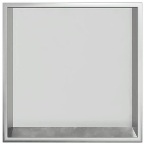 Nicho parede p/ duche 32x32x9 cm aço inoxidável prata escovada