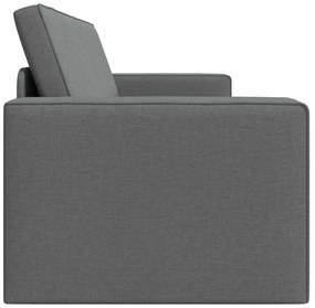 Sofá Cama de Chão 2 em 1 Cinza Escuro 245x150x60.5 cm Tecido