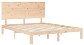 Cama sem colchão 160x200 cm madeira de pinho maciça