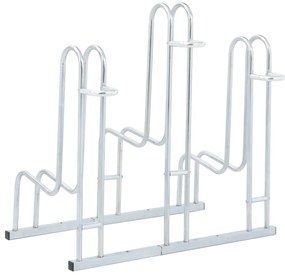 Suporte independente para 3 bicicletas aço galvanizado