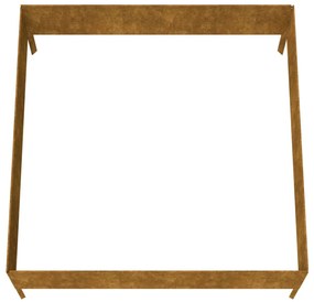 Canteiro elevado de jardim 100x100x41 cm aço corten