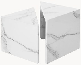 Mesa de centro com aspeto de mármore Vilma, conjunto de 2