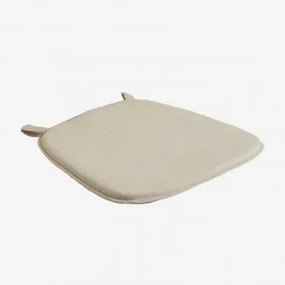 Almofada Para Cadeira 44x43 Cm Em Tecido Gouda Tecido Creme Bege - Sklum