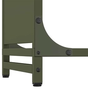 Suporte para lenha aço laminado a frio verde azeitona