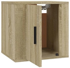 Móveis de TV de parede 2 pcs 40x34,5x40 cm carvalho sonoma