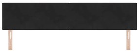 Cabeceira LED vidaXL Botões estofada Preta 100 cm Veludo