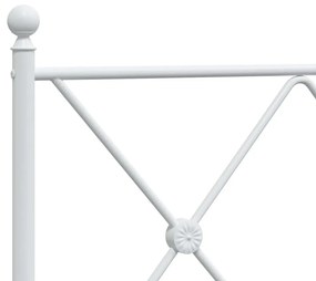 Cabeceira de cama 107 cm metal branco