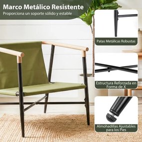 Poltrona moderna de sala com almofadas removíveis com fecho de correr, estrutura em metal e pés ajustáveis, confortável, verde