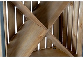 Suporte para garrafas DKD Home Decor Preto Natural Metal Abeto 60 x 30 x 160 cm