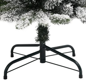 Árvore de Natal artificial fina com neve PVC e PE 240 cm