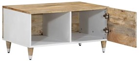Mesa de centro 80x50x40 cm madeira de mangueira maciça