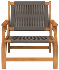 Cadeiras de Jardim 2 pcs Cinzas 67x78x73 cm em Madeira Sólida de Acáci