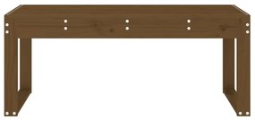 Banco de jardim 110x38x45 cm pinho maciço castanho-mel