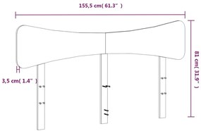 Cabeceira 150 cm madeira de pinho maciça branco