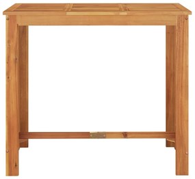 7 pcs conjunto de bar p/ jardim acácia maciça/vime PE castanho